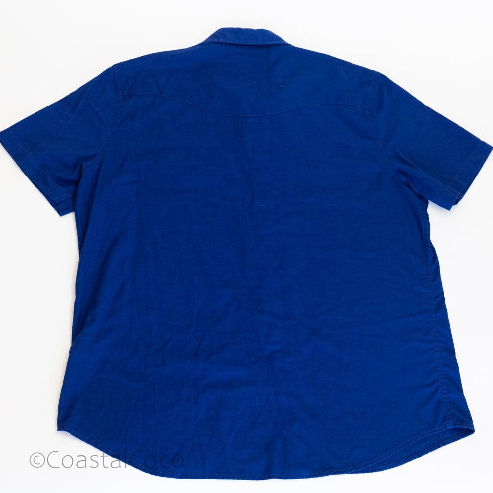 Tecovas Pearl Snap Shirt Mens XL Blue Button Down Western Rodeo Americana Cowboy - Picture 2 of 10